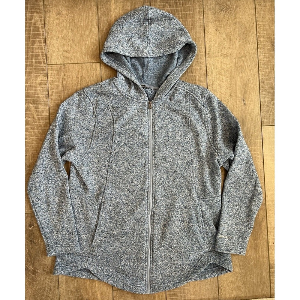 Eddie Bauer Jacket Radiator Fleece‎ Full Zip Hoodie Womens Size XXL Blue Pockets